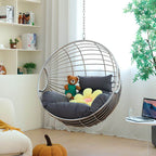 Silver and Aurous stainless alloy porch swing with stand, cushions, and chain for outdoor comfort