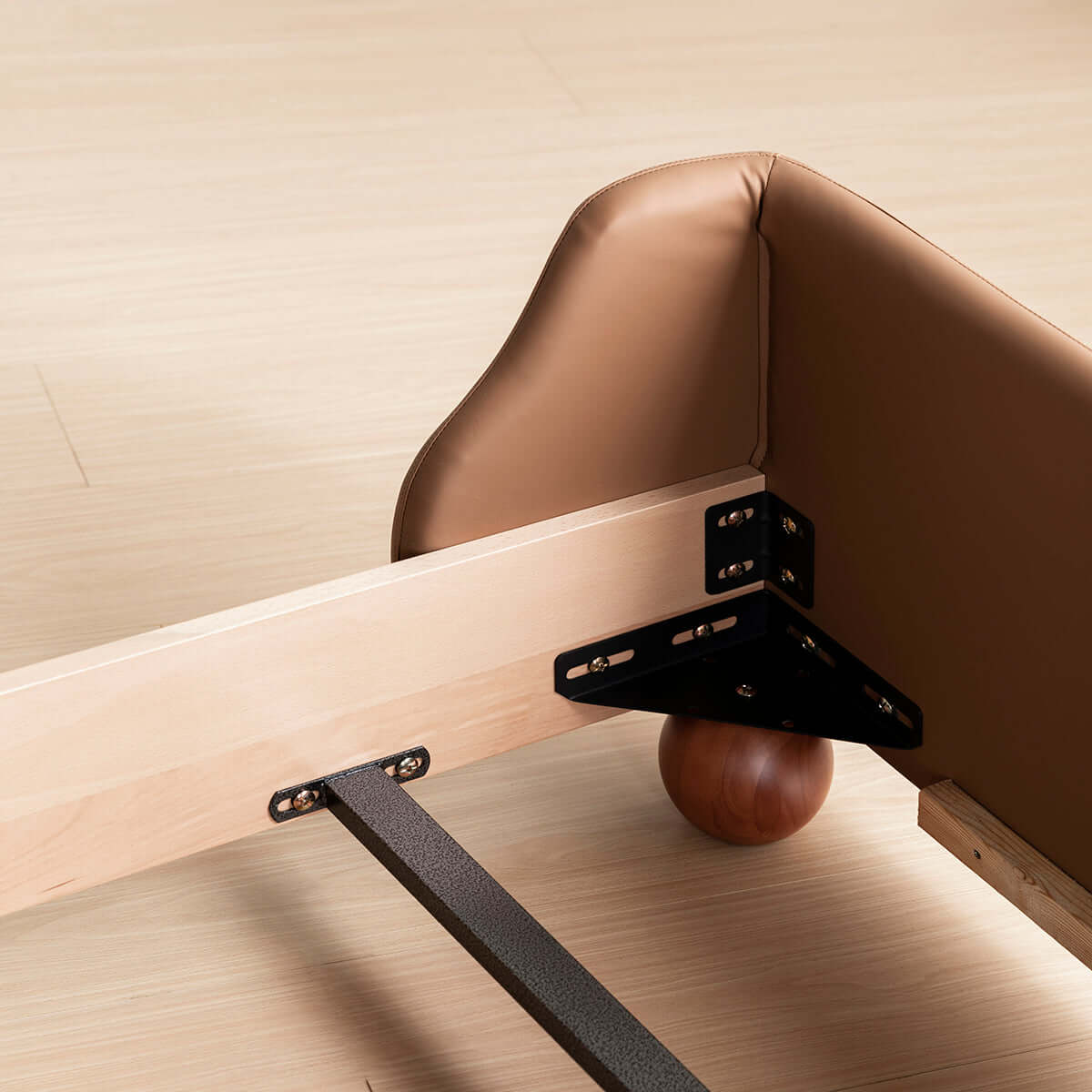 Wooden kid bed with cow design, safety rail, and soft headrest for comfortable sleep