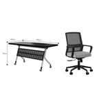Foldable minimalist conference table perfect for business meetings and training sessions