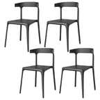 Stackable Nordic acrylic dining chair with backrest and acrylic legs