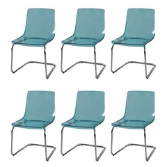 Gorgeous Scandinavian Style Side Chair - Low Back Plastic & Acrylic Chair for Kitchen & Dining Dining Chairs