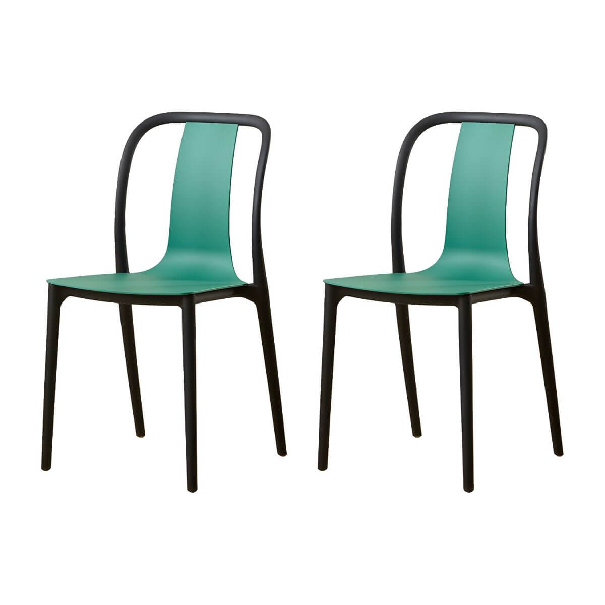 Low-back plastic and acrylic side chair with modern style for kitchen and dining areas
