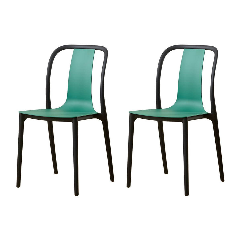 Low-back plastic and acrylic side chair with modern style for kitchen and dining areas