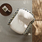 Designer Rocking Chair with Cherry Wood Base and Floral Fabric