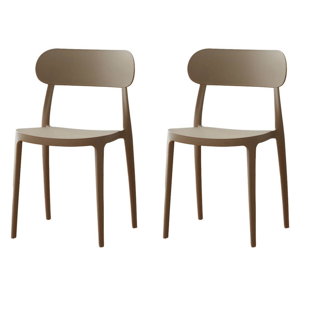 Modern Scandinavian dining chair made of plastic and acrylic, perfect for kitchen and dining areas