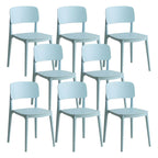 Scandinavian style stackable plastic and acrylic side chair for kitchen and dining