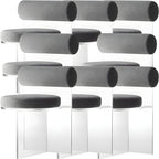 Acrylic contemporary dining chair with solid back, perfect for modern dining rooms