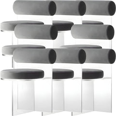 Contemporary Solid Back Dining Chair Acrylic Side Chair for Dining Room Dining Chairs