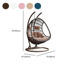 Tropical alloy framed porch swing egg chair with stand and chain included