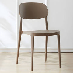 Plastic Scandinavian Living Room Side Chair Matte Finish Open Back Dining Chair Dining Chairs