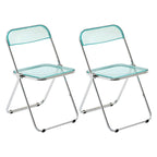 Scandinavian style dining chair with silver metal legs and plastic acrylic seat