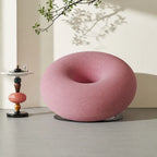 Donut-Shaped Knit Accent Lounge Chair With Sculptural Ring Silhouette
