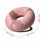 Donut-Shaped Knit Accent Lounge Chair With Sculptural Ring Silhouette