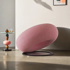 Donut-Shaped Knit Accent Lounge Chair With Sculptural Ring Silhouette