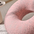 Donut-Shaped Knit Accent Lounge Chair With Sculptural Ring Silhouette