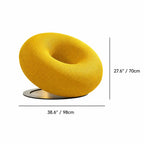 Donut-Shaped Knit Accent Lounge Chair With Sculptural Ring Silhouette Dimensions