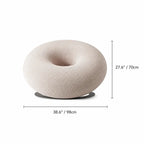 Donut-Shaped Knit Accent Lounge Chair With Sculptural Ring Silhouette Dimensions