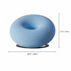 Donut-Shaped Knit Accent Lounge Chair With Sculptural Ring Silhouette Dimensions