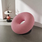 Donut-Shaped Knit Accent Lounge Chair With Sculptural Ring Silhouette Main Product Image