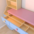 Dopamine Arched Makeup Vanity With Color-Block Storage Cabinet Series