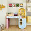 Dopamine Arched Makeup Vanity With Color-Block Storage Cabinet Series
