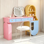 Dopamine Arched Makeup Vanity With Color-Block Storage Cabinet Series Main Product Image