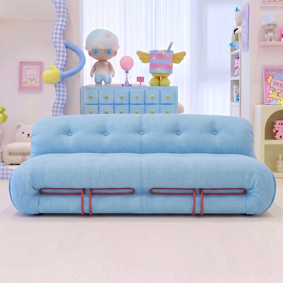 Dopamine Chenille Modular Sofa with Steel-Teeth Detail and Plush Curves Main image