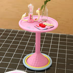 Dopamine Color Pop Side Table Series with Rounded Edge and Playful Prints