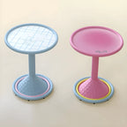 Dopamine Color Pop Side Table Series with Rounded Edge and Playful Prints