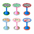 Dopamine Color Pop Side Table Series with Rounded Edge and Playful Prints