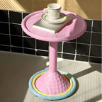 Dopamine Color Pop Side Table Series with Rounded Edge and Playful Prints