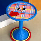 Dopamine Color Pop Side Table Series with Rounded Edge and Playful Prints