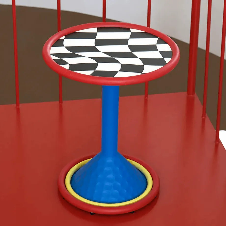 Dopamine Color Pop Side Table Series with Rounded Edge and Playful Prints