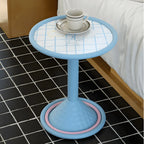 Dopamine Color Pop Side Table Series with Rounded Edge and Playful Prints