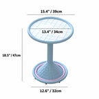 Dopamine Color Pop Side Table Series with Rounded Edge and Playful Prints Dimensions
