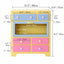 Dopamine Colorblock Display Chest With Glass Cabinet and Drawer Storage