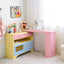 Dopamine Colorblock Makeup Vanity With L-Shaped Storage Cabinet