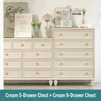 Dopamine French Vintage Drawer Storage Series With Floral Pulls