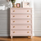 Dopamine French Vintage Drawer Storage Series With Floral Pulls
