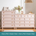 Dopamine French Vintage Drawer Storage Series With Floral Pulls