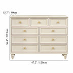 Dopamine French Vintage Drawer Storage Series With Floral Pulls Dimensions
