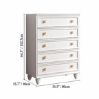 Dopamine French Vintage Drawer Storage Series With Floral Pulls Dimensions
