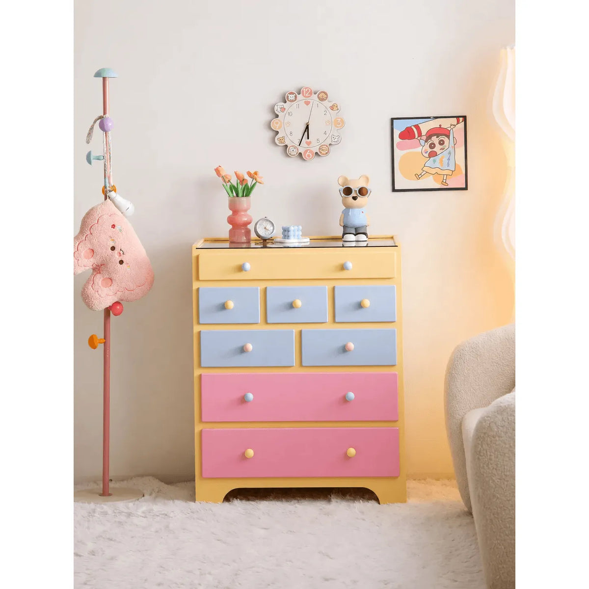 Dopamine Glass-Top Jewelry Storage Chest With Velvet Drawers