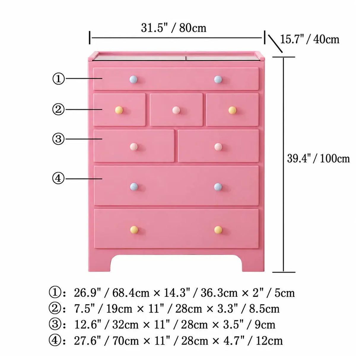 Dopamine Glass-Top Jewelry Storage Chest With Velvet Drawers Dimensions