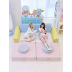 Dopamine Macaron Modular Sofa Bed With Washable Covers for Kids