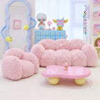 Dopamine Plush Cloud-Petal Modular Sofa with Low Lounge Form