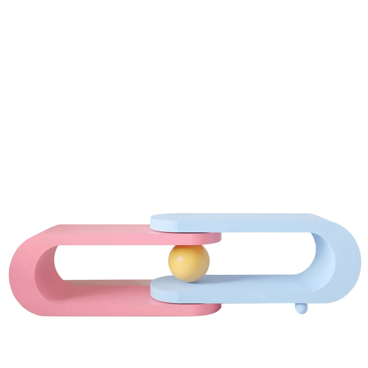 Dopamine Sculptural Coffee Table with Adjustable Two-Tier Macaron Form