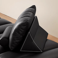 Double-Sided Luxury Leather Sofa with Adjustable Armrests