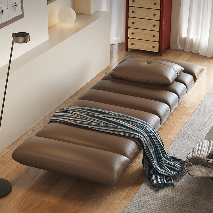 Double-Sided Luxury Leather Sofa with Adjustable Armrests