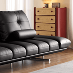 Double-Sided Luxury Leather Sofa with Adjustable Armrests